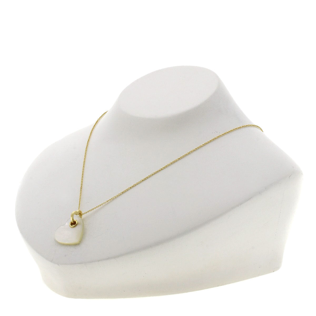 Tiffany&Co.   Necklace Heart White Shell K18