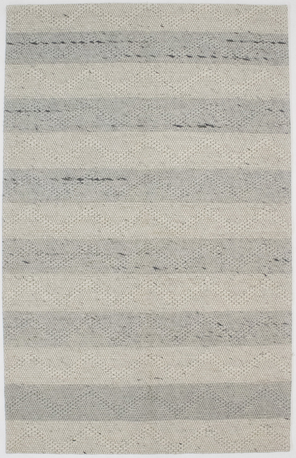 Modern Hand-Tufted Wool Area Rug Zig-Zag Design