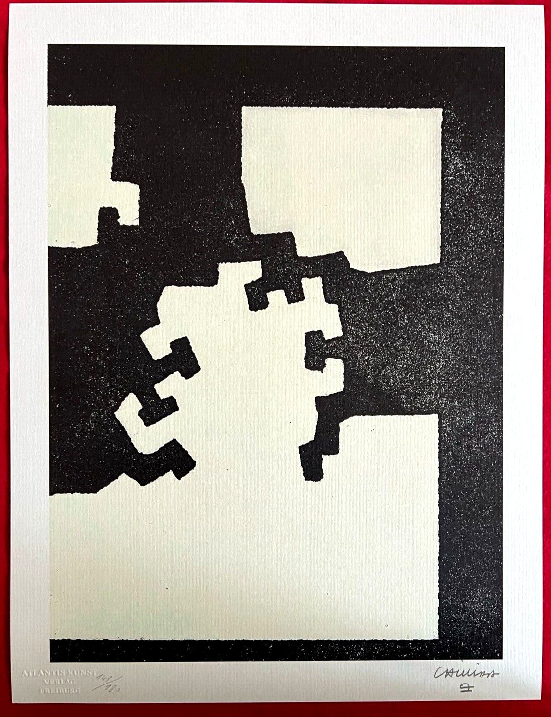 Eduardo Chillida Lithograph Coa Signed Numbered By Hand In 180Ex