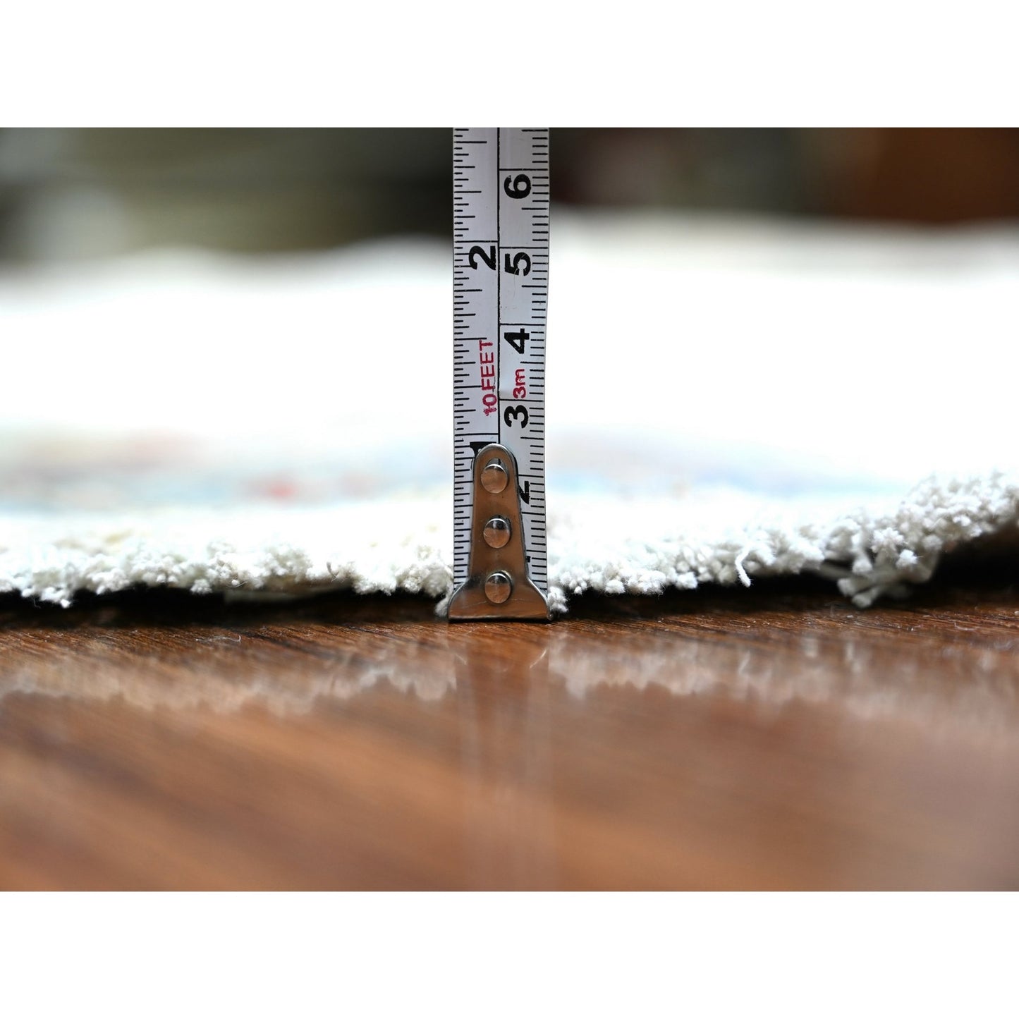 8'X8' White Ziegler Mahal Hand Knotted Pure Wool Round Oriental Rug