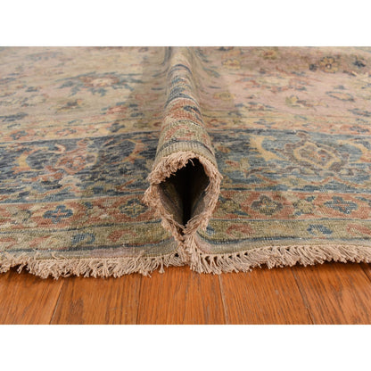 9'X11'9" Beaver Brown Antiqued Ziegler Mahal Design Wool Hand Knotted Rug