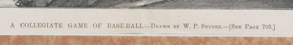 Vintage 1800'S Harper'S Weekly Newspaper Baseball