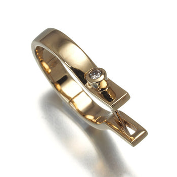 Hirotaka Earring Industria Diamond 0.03Ct Single