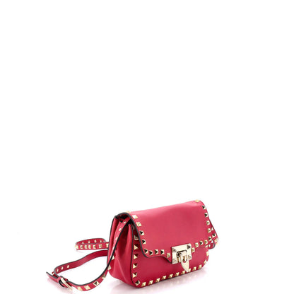 Valentino Garavani Rockstud Flip Lock Flap Bag Leather Mini