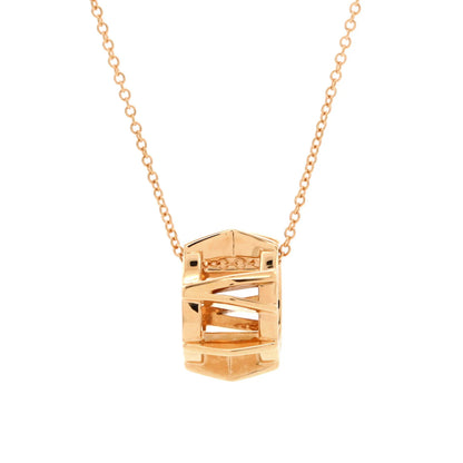 Tiffany & Co. Atlas X Open Pendant Necklace 18K Rose Gold