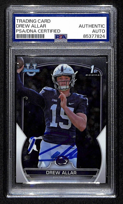 Drew Allar Penn State Signed/Auto 2022 Bowman U Chrome Card #59 Psa/Dna 193359