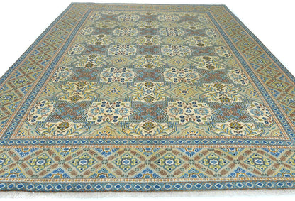 Semi Antique Wool Oriental Rug 9X12 Ft Floral