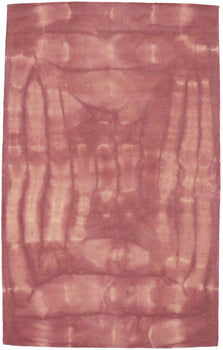 Deep Blush Hand-Tufted Tie-Dye Abstract Rug