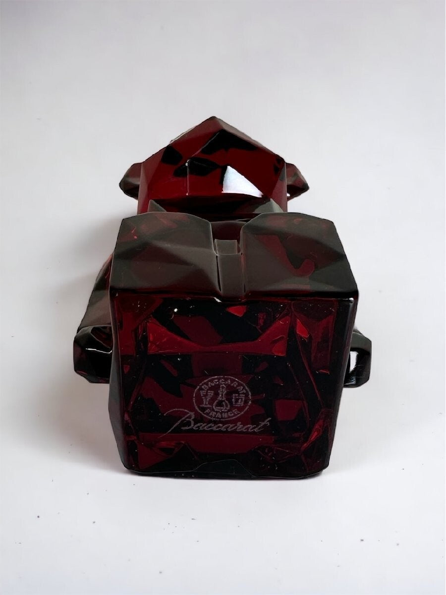 Medicom Be@Rbrick Baccarat Fragment Design Polygon Crystal Glass Red Figurine