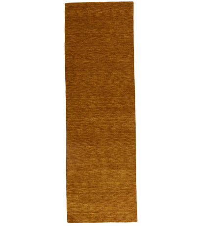 Orange Solid Design Hand-Loomed 3X8 Gabbeh Wool