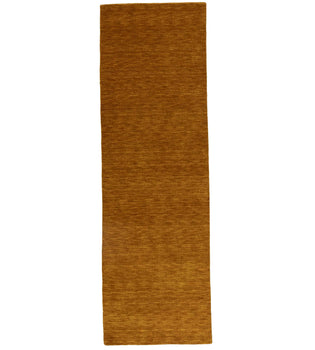 Orange Solid Design Hand-Loomed 3X8 Gabbeh Wool