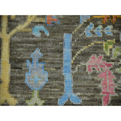 8'X10'3" Grayish Brown Hand Knotted 100% Wool Oushak Weave Oriental Rug