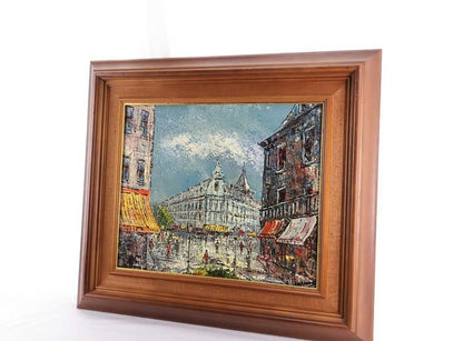Hopman (Netherlands) Original Oil Painting "Paris Street" Signed Dutch Artist