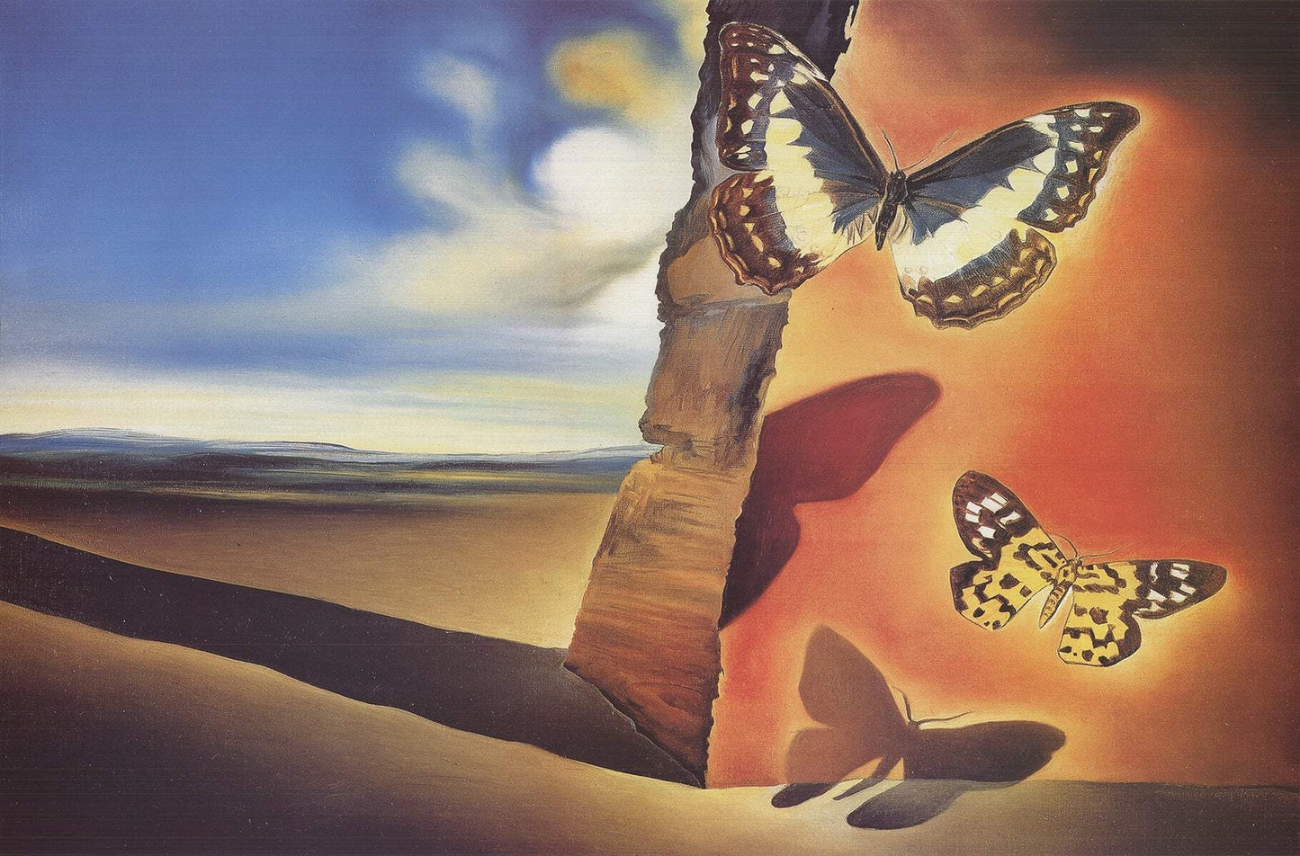 Salvador Dali Butterfly Landscape " Offset Lithograph Surreali