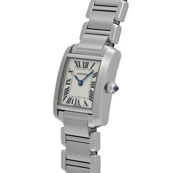 Cartier Tank Franaise Sm W51008Q3 Silver Ladies Used Watch #363325