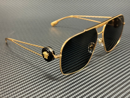 VERSACE VE2269 100281 Gold Grey Polarized Men's 62 mm Sunglasses