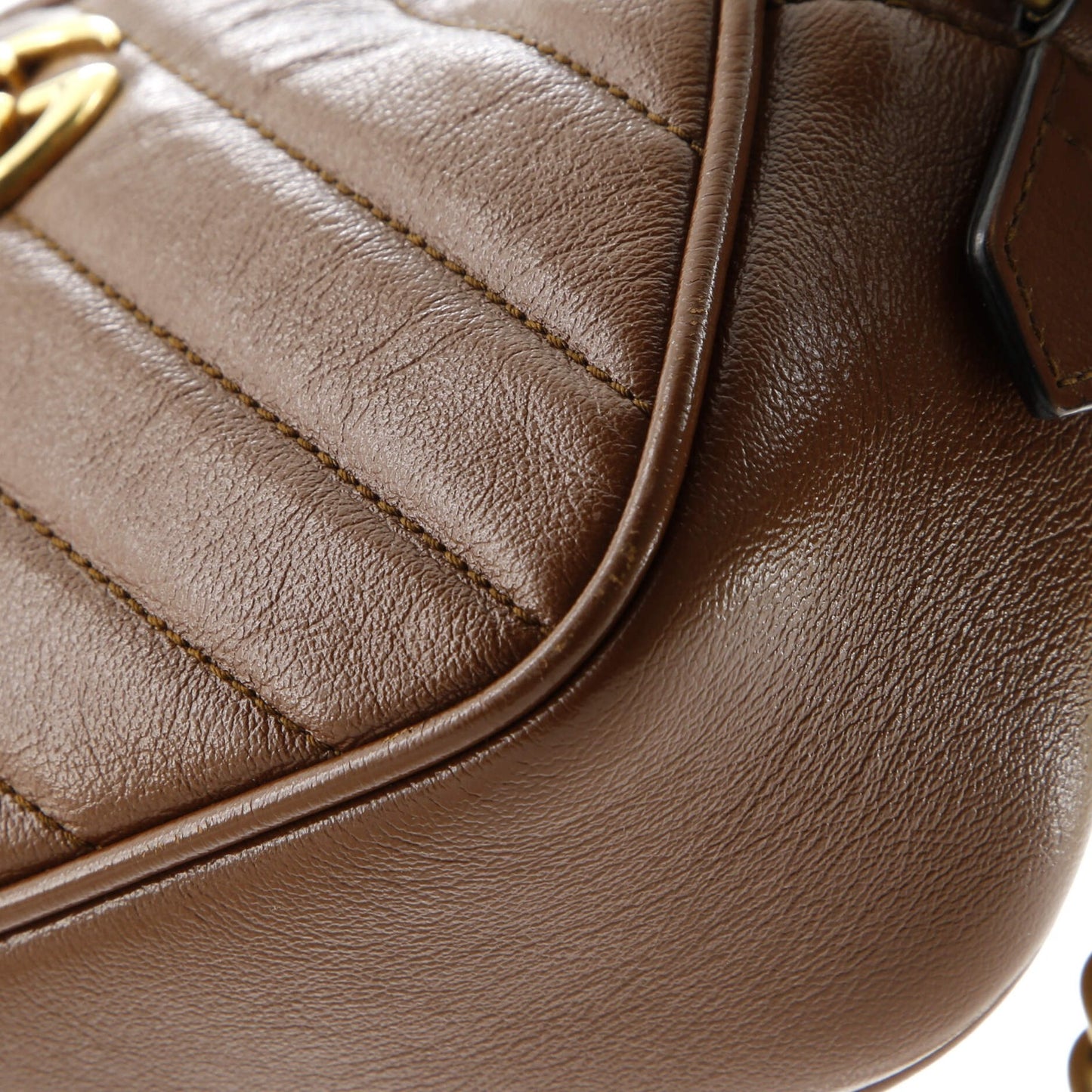 Gucci Gg Marmont Shoulder Bag Diagonal Quilted Leather Mini