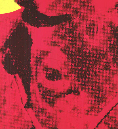 Andy Warhol Cow Pink On Yellow, (Small) " Poster Pop Art