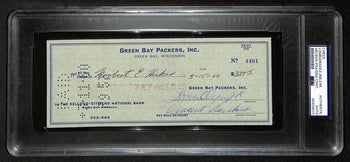 Vince Lombardi Hof Packers Signed/Autographed