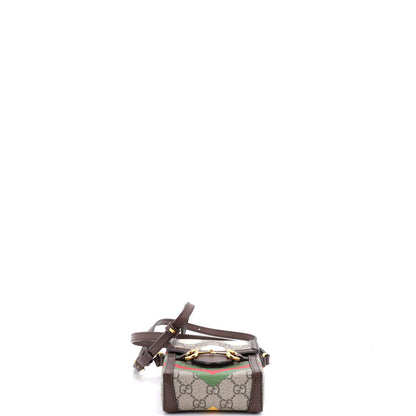 Gucci Horsebit 1955 Crossbody Bag Printed Gg Coated Canvas Mini