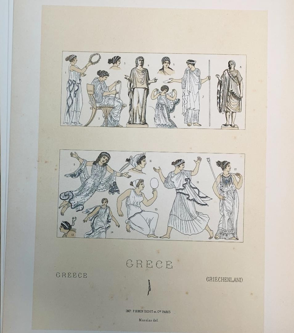 Le Costume Historique Europe I By Racinet - 19Thc French Lithograph Costume Book