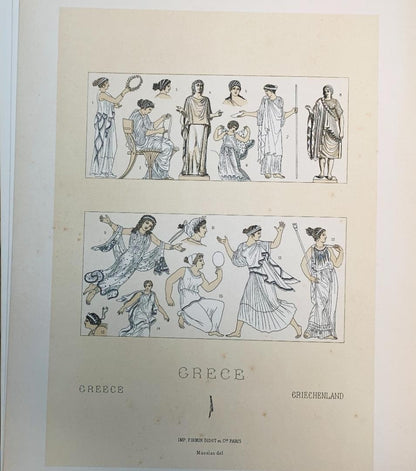 Le Costume Historique Europe I By Racinet - 19Thc French Lithograph Costume Book