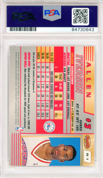 Allen Iverson Autographed 1997 Bowman'S Best Card #R1 (Psa Auto)