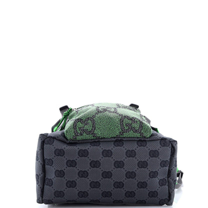 Gucci Panelled Double Buckle Backpack Gg Jacquard Nylon And Rubber Large