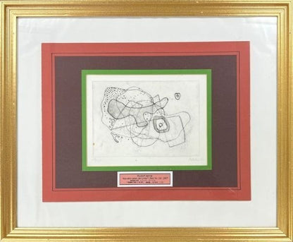 Rudolf Jahns Aus Dem Leben Der Linien 1967 Etching Signed 17/25 German Art