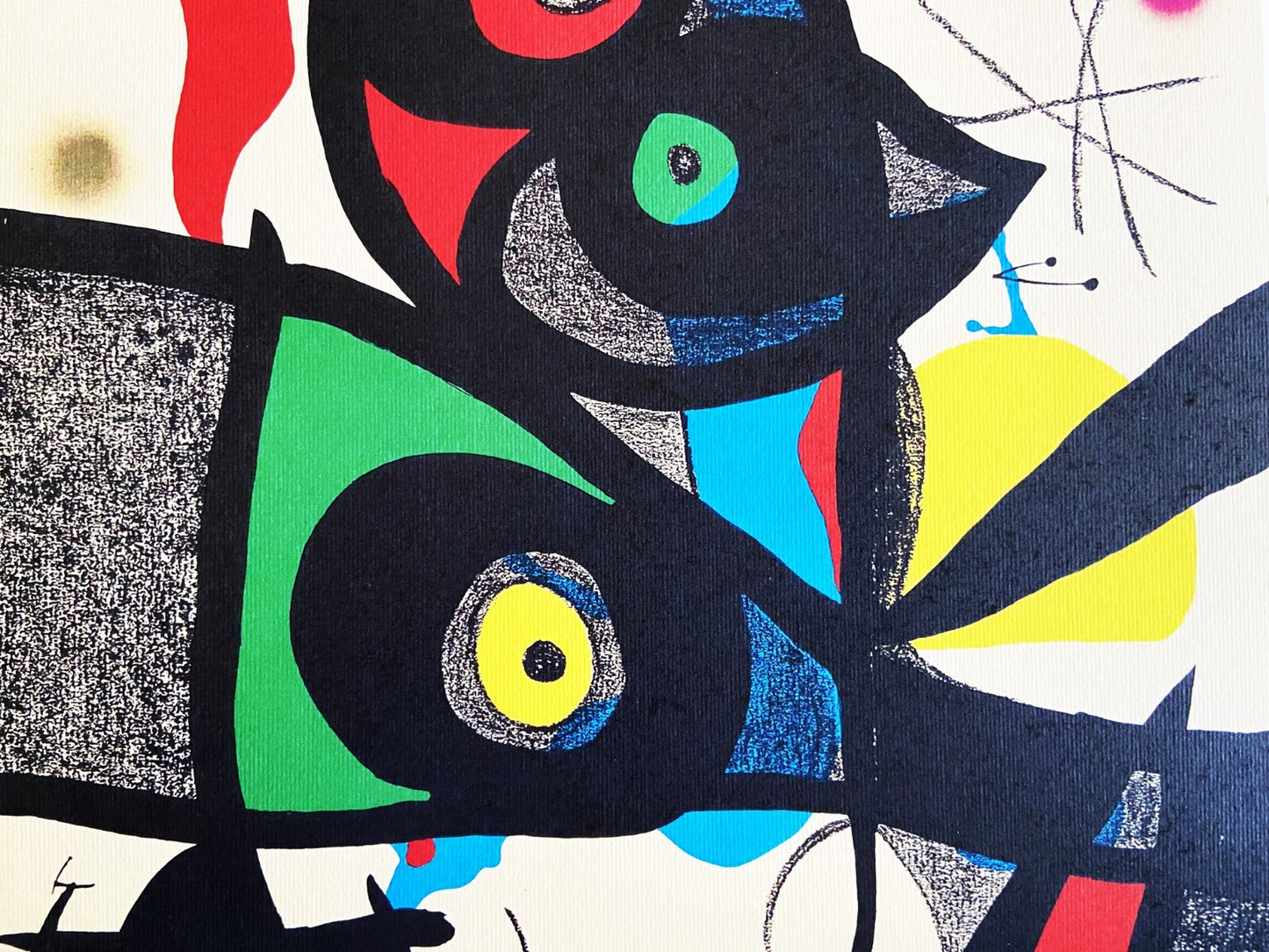 Joan Mir Lithograph Poligrafa Barcelona 1973 Published Signed Op