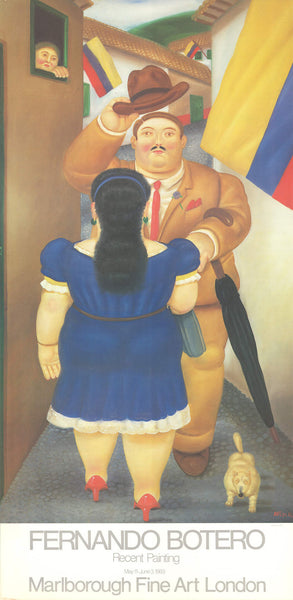 Contemporary FERNANDO BOTERO National Holiday 50.5" x 24.75" Poster 1987
