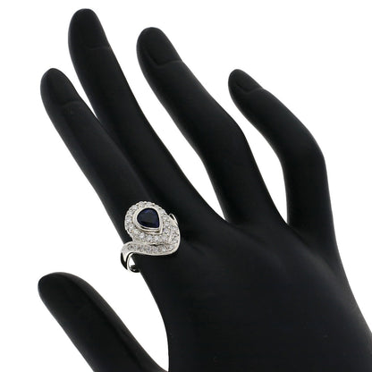 1.301ct Sapphire Diamond Ring Platinum PT900  8.7g