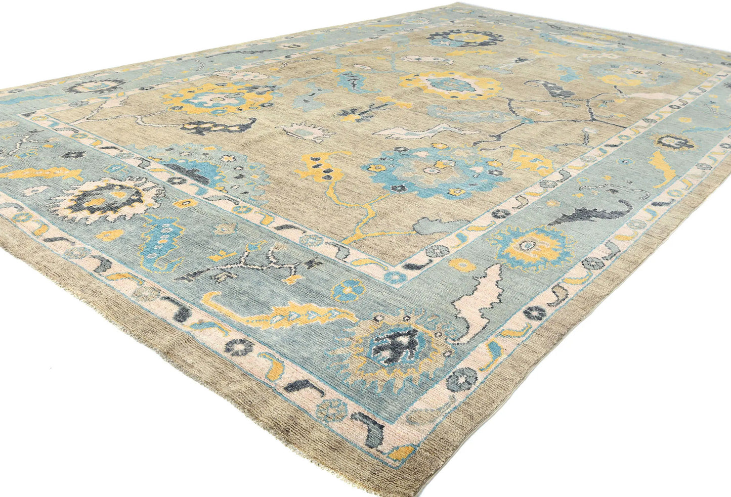 Extra Large Hand-Knotted Oushak Chobi Oriental