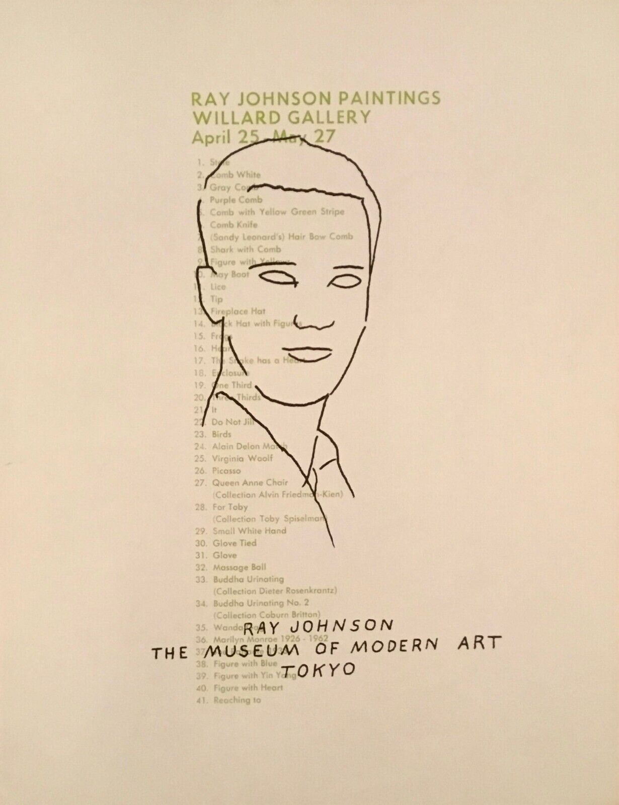 Ray Johnson Museum Of Modern Art Tokyo 1966