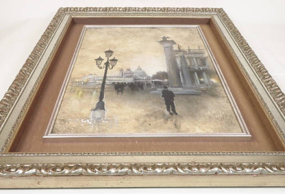 Nate Giorgio - Venice Landscape Original Painting Oil On Canvas Signed Framed