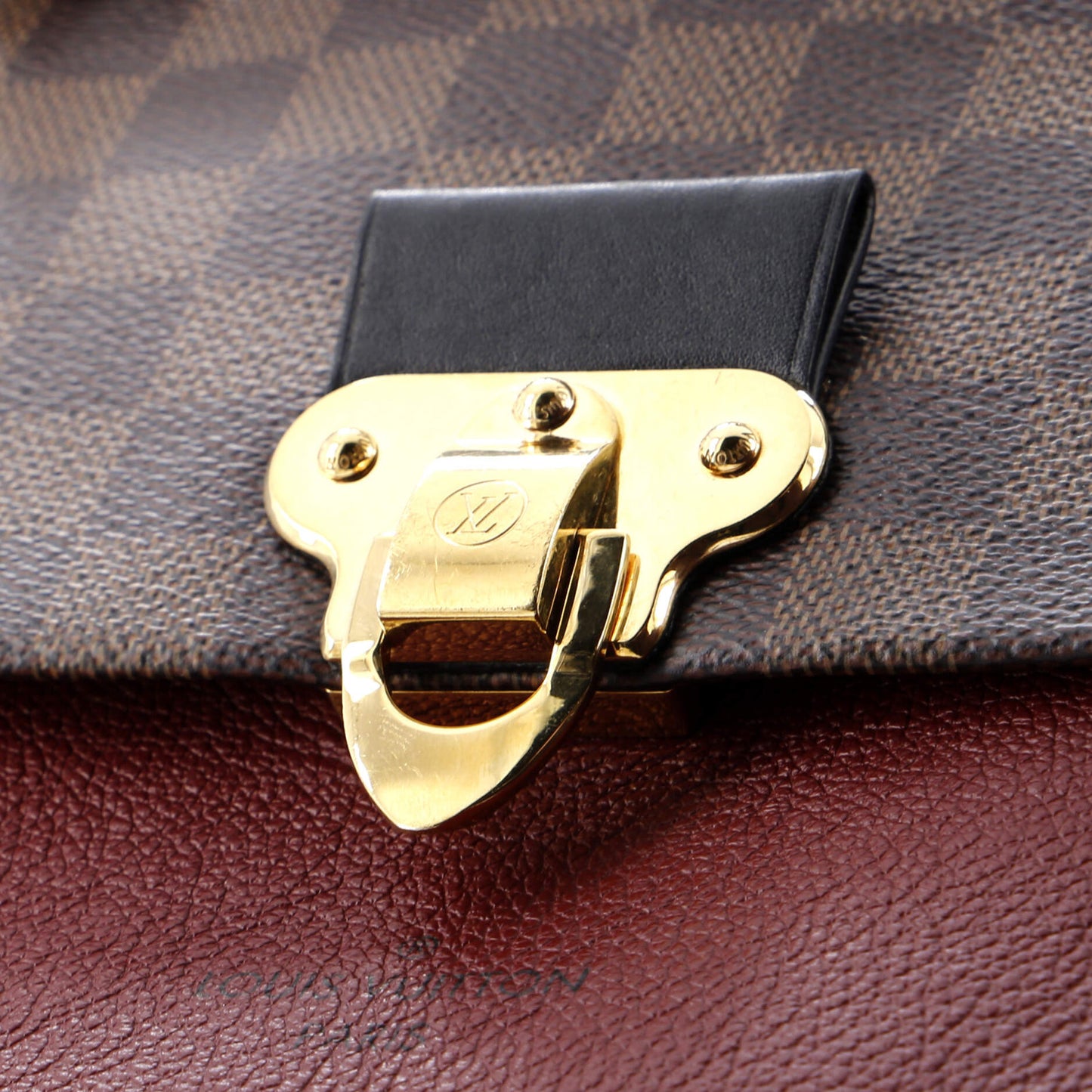 Louis Vuitton Vavin Handbag Damier With Leather Pm