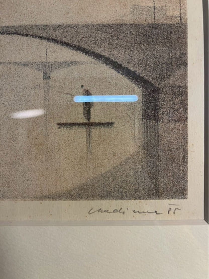 Jiri Chadima Silent Prague Signed Lithograph 9/25 | Czech Modern Print Framed