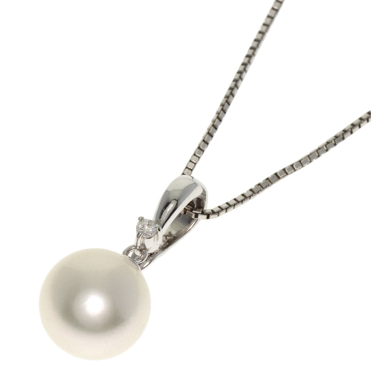 Pearl Pearl Necklace K18 White Gold Pt850 7.4G