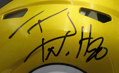 T.J. Watt Autographed Full Size Flash Authentic