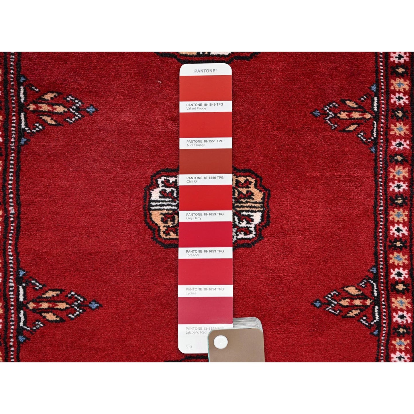 2'1"X6' Red Princess Bokara Soft Wool Hand Knotted Narrow Runner Rug