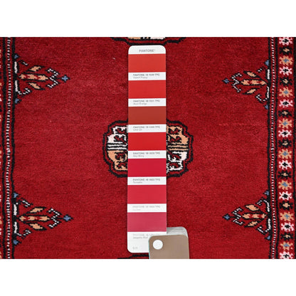 2'1"X6' Red Princess Bokara Soft Wool Hand Knotted Narrow Runner Rug