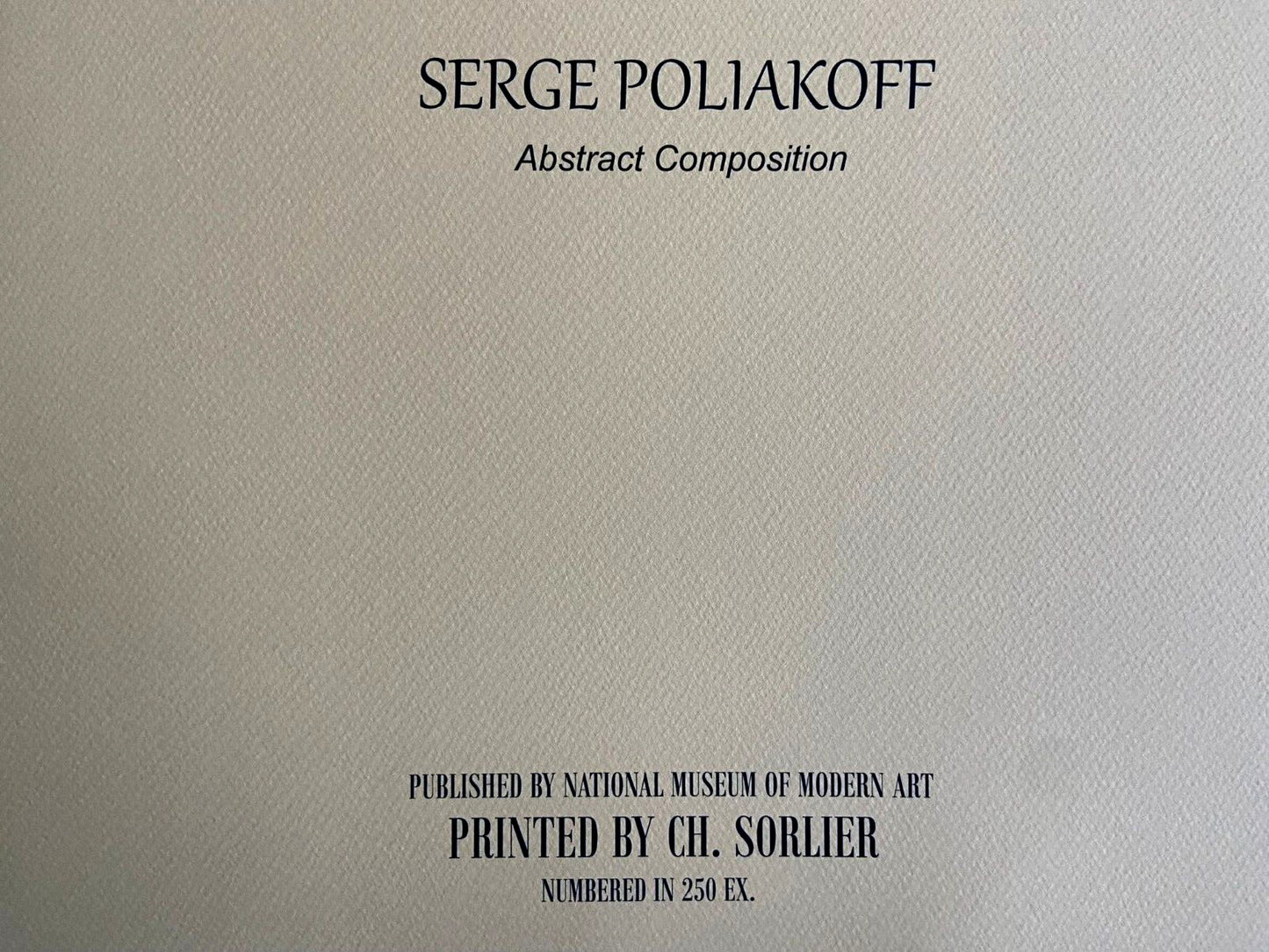 Serge Poliakoff Lithograph Moma Museum Firmata Op Numerata A Matita Crayon #