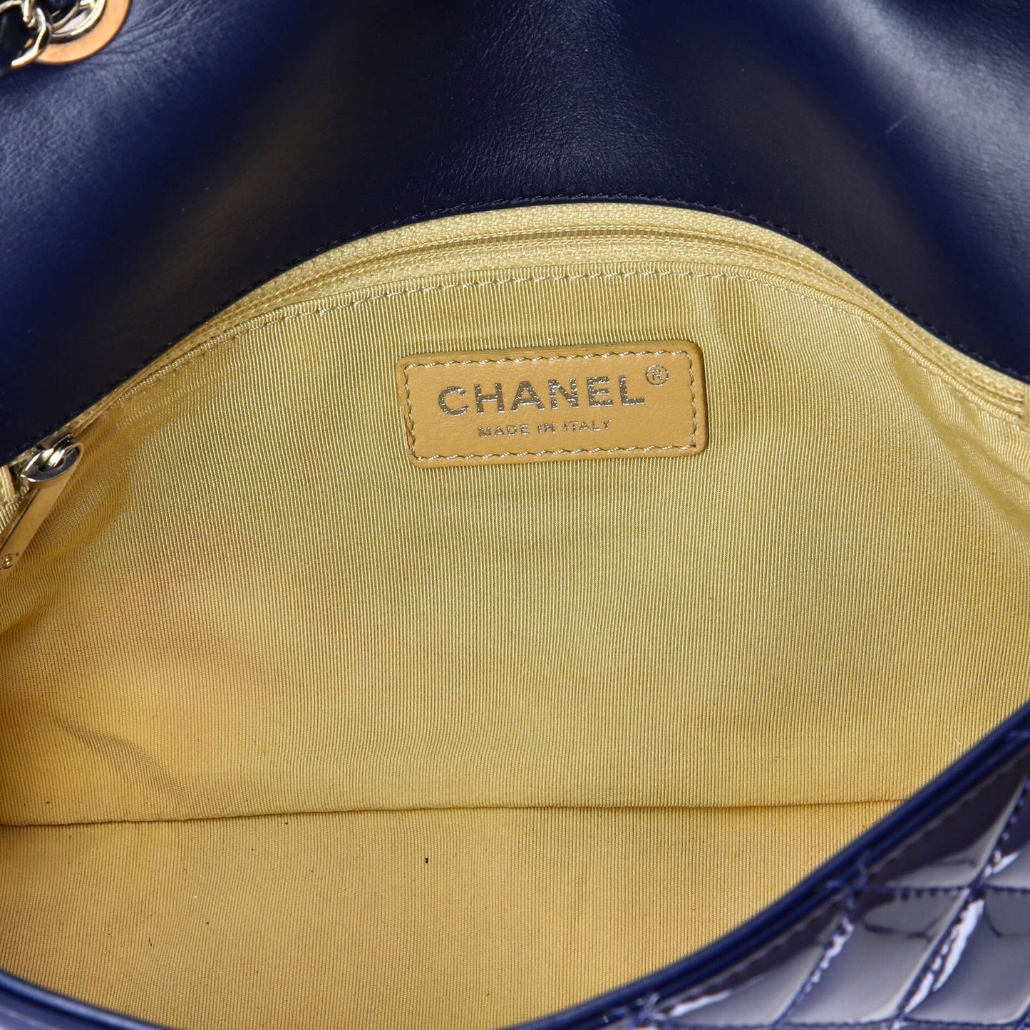 Chanel Coco Boy Flap Bag Quilted Patent Medium