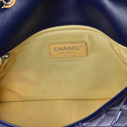 Chanel Coco Boy Flap Bag Quilted Patent Medium