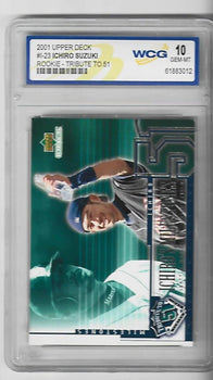 Ichiro Suzuki 2001 Upper Deck Tribute To 51 #I-23 Rookie (Wcg Grade 10 Gem-Mt) C