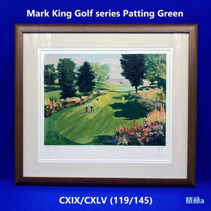 Mark King Uk Print Golf Series Patting Green Signed Edition Silkscreen Framed