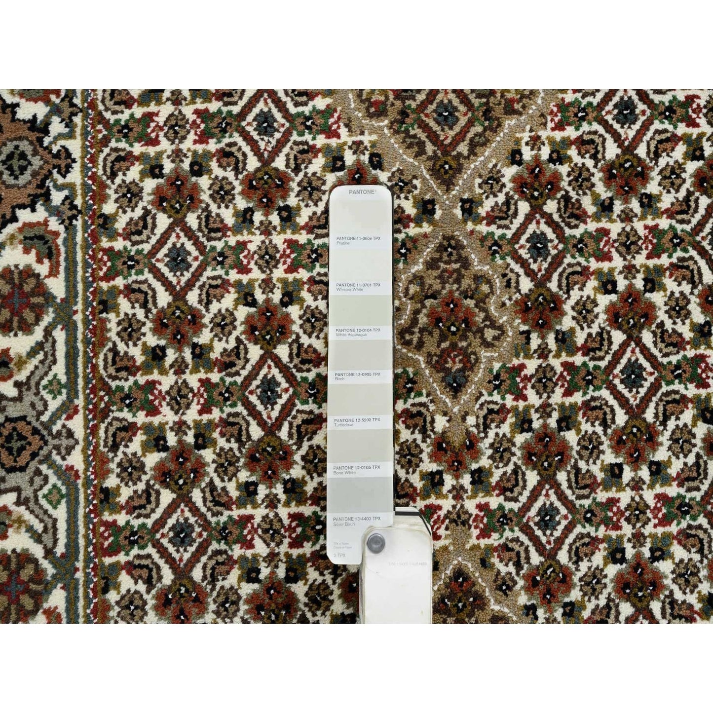 2'6"X18' Ivory Tebraz Mahi 175 Kpsi Wool Hand Knotted Xl Runner Rug