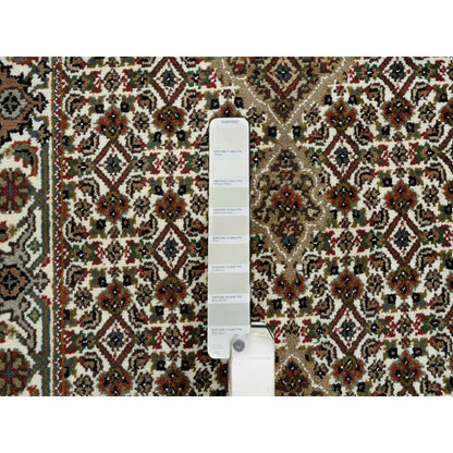 2'6"X18' Ivory Tebraz Mahi 175 Kpsi Wool Hand Knotted Xl Runner Rug