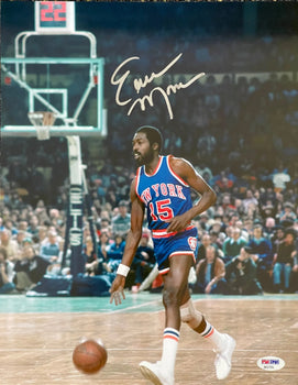 Earl Monroe Autographed 11X14 Basketball Photo (Psa)