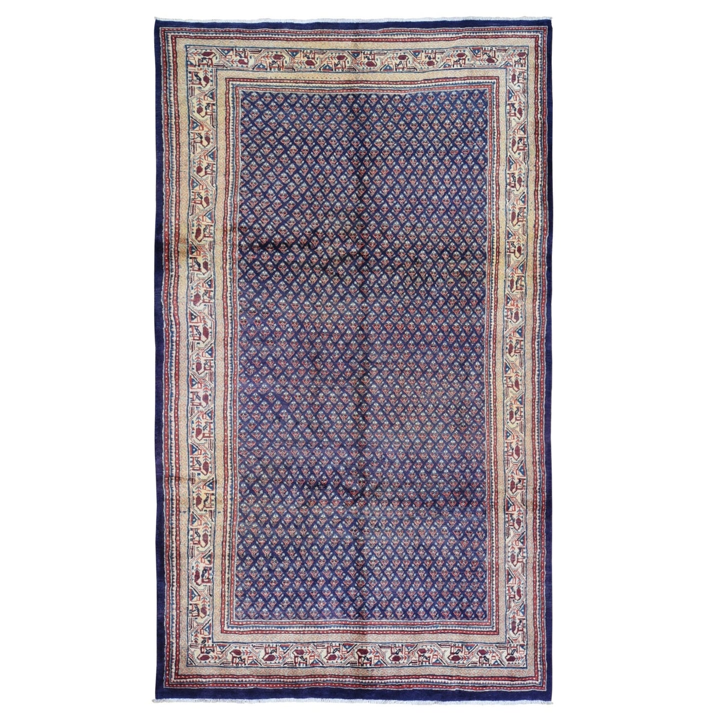 6'1"X11'4" Semi Antique Seravan All Over Botteh Design Wide Runner Rug